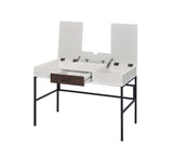 42" White and Black Writing Desk - Homeroots - Flyclothing LLC