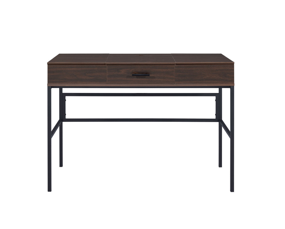 42" Brown and Black Writing Desk - Homeroots - Flyclothing LLC