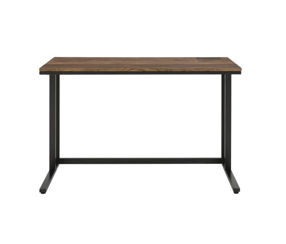 47" Brown and Black Writing Desk - Homeroots - Flyclothing LLC