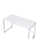 47" White and Silver Writing Desk - Homeroots - Flyclothing LLC
