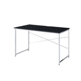 47" Black and Silver Writing Desk - Homeroots - Flyclothing LLC