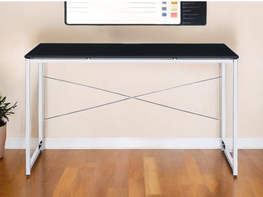 47" Black and Silver Writing Desk