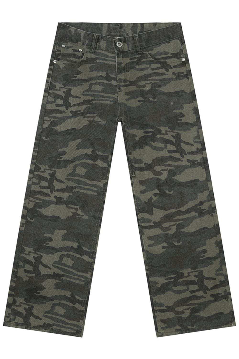 Camouflage Jeans with Pockets - Trendsi - Flyclothing LLC