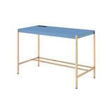 42" Navy Blue and Gold Writing Desk - Homeroots - Flyclothing LLC