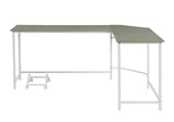 66" Gray and White L Shape Computer Desk - Homeroots - Flyclothing LLC