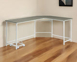 66" Gray and White L Shape Computer Desk - Homeroots - Flyclothing LLC
