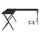 62" Black L Shape Computer Desk - Homeroots - Flyclothing LLC