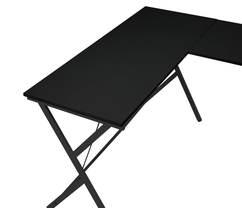 62" Black L Shape Computer Desk - Homeroots - Flyclothing LLC