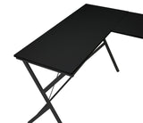 62" Black L Shape Computer Desk - Homeroots - Flyclothing LLC