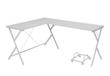 62" White L Shape Computer Desk - Homeroots - Flyclothing LLC