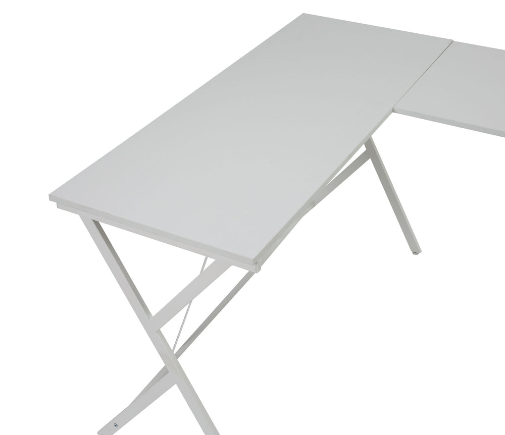 62" White L Shape Computer Desk - Homeroots - Flyclothing LLC