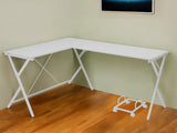 62" White L Shape Computer Desk - Homeroots - Flyclothing LLC