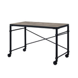 47" Brown and Black Writing Desk - Homeroots - Flyclothing LLC