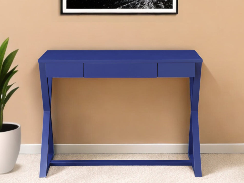 42" Blue Writing Desk - Homeroots - Flyclothing LLC
