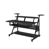 67" Black Computer Desk - Homeroots - Flyclothing LLC