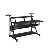 67" Black Computer Desk - Homeroots - Flyclothing LLC