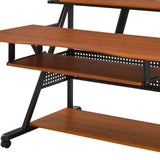67" Brown and Black Computer Desk - Homeroots - Flyclothing LLC