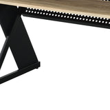 47" Natural and Black Computer Desk - Homeroots - Flyclothing LLC