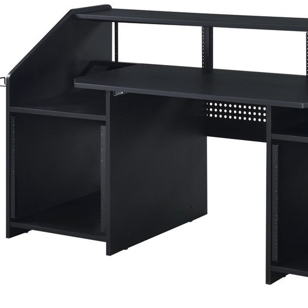 71" Black Computer Desk - Homeroots - Flyclothing LLC