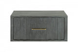 12" Gray Low One Drawer Nightstand - Homeroots - Flyclothing LLC