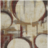 3' X 5' Brick Ivory And Gold Abstract Geometric Area Rug - Homeroots - Flyclothing LLC