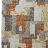 5' X 8' Grey And Brown Geometric Area Rug - Homeroots - Flyclothing LLC