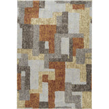 5' X 8' Grey And Brown Geometric Area Rug - Homeroots - Flyclothing LLC