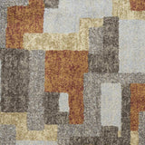 8' X 11' Grey And Brown Geometric Area Rug - Homeroots - Flyclothing LLC