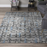 3' X 5' Grey Geometric Area Rug - Homeroots - Flyclothing LLC