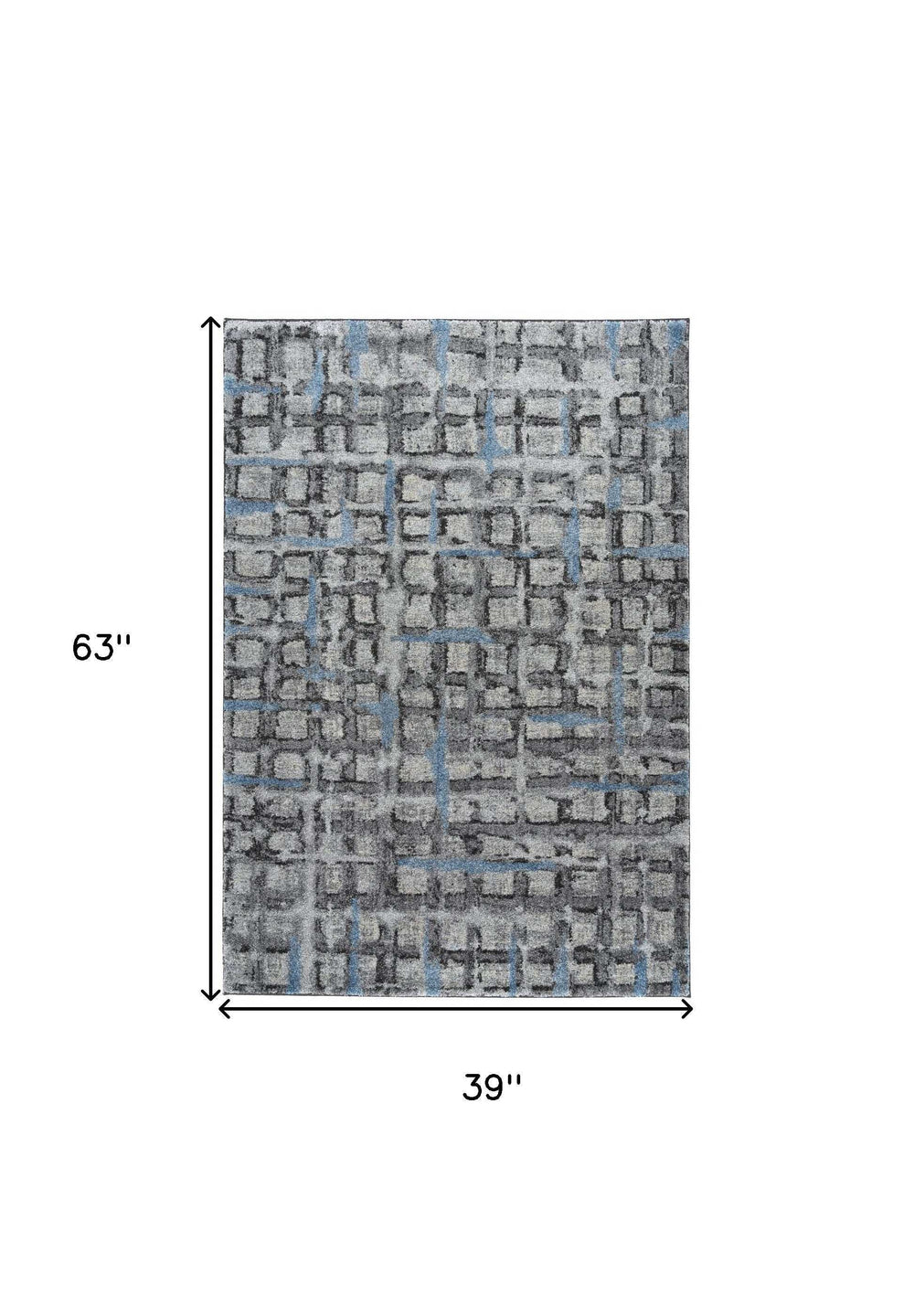 3' X 5' Grey Geometric Area Rug - Homeroots - Flyclothing LLC