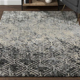 3' X 5' Grey Diamond Area Rug - Homeroots - Flyclothing LLC