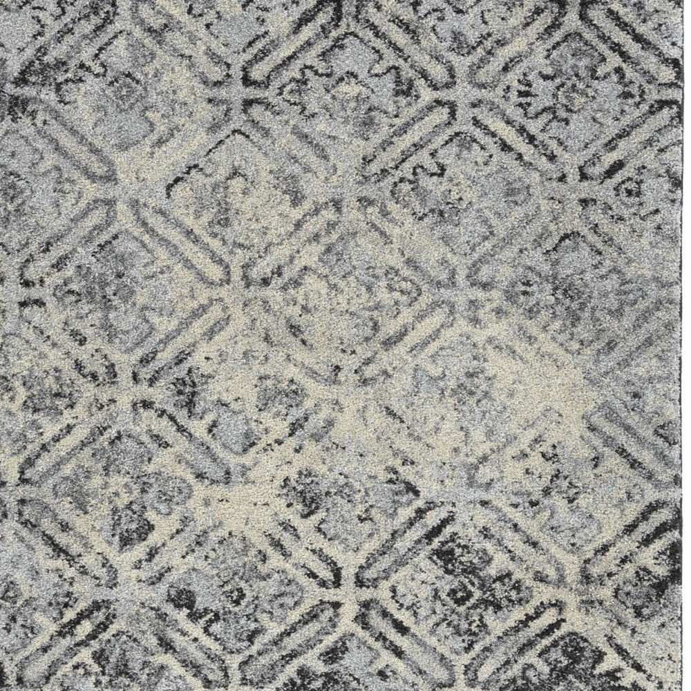 3' X 5' Grey Diamond Area Rug - Homeroots - Flyclothing LLC