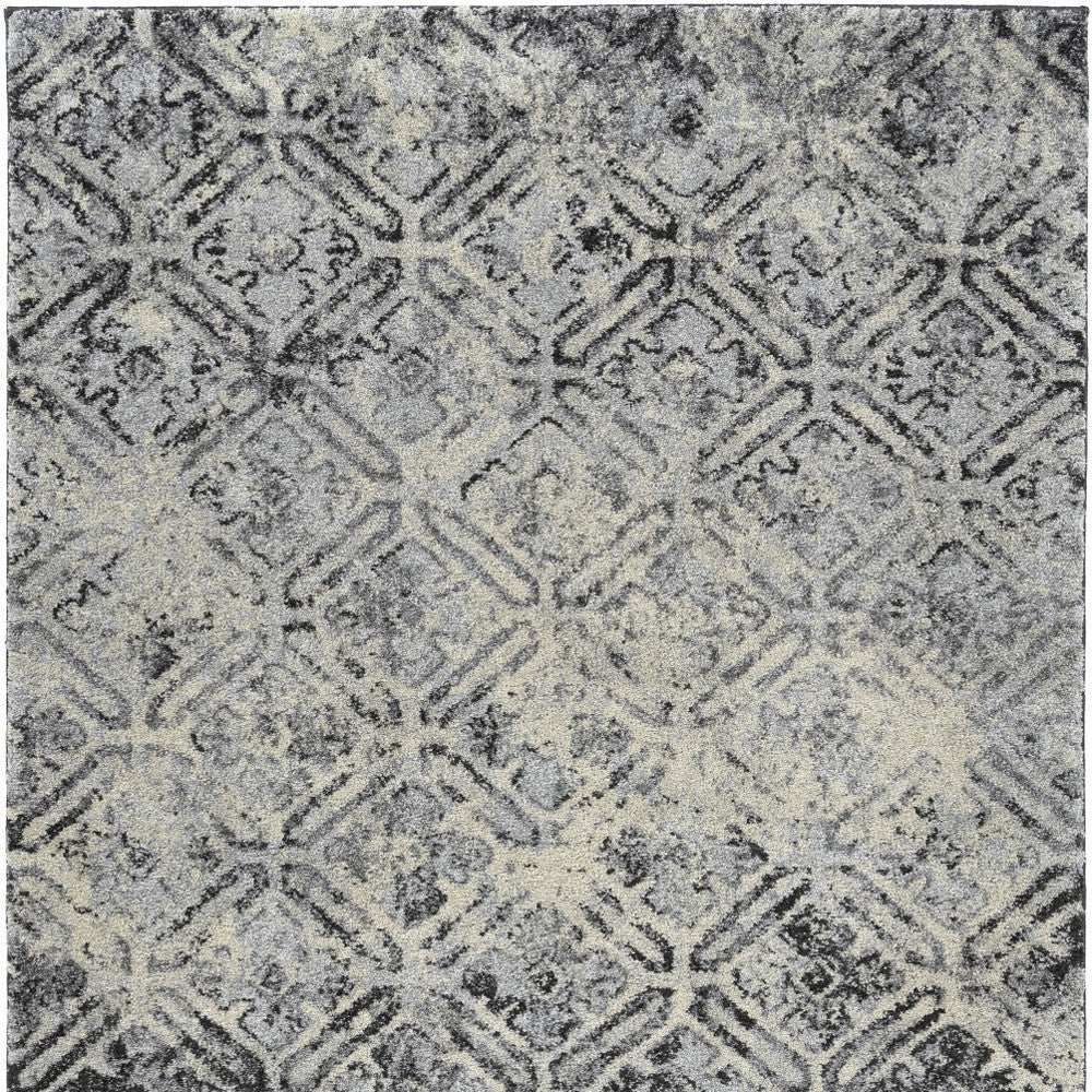3' X 5' Grey Diamond Area Rug - Homeroots - Flyclothing LLC