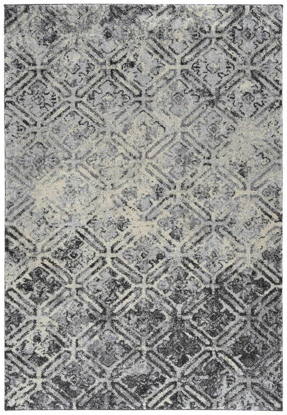 5' X 8' Grey Diamond Area Rug - Homeroots - Flyclothing LLC