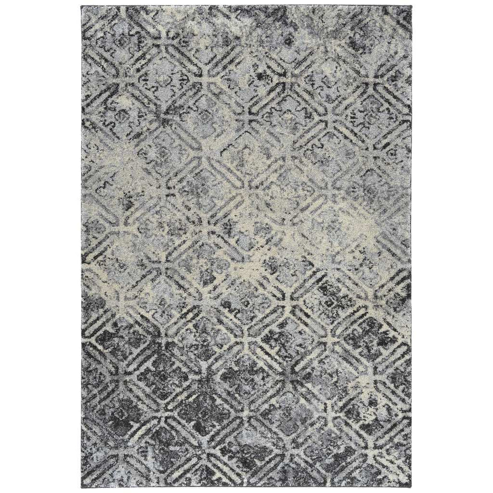 8' X 11' Grey Diamond Area Rug - Homeroots - Flyclothing LLC