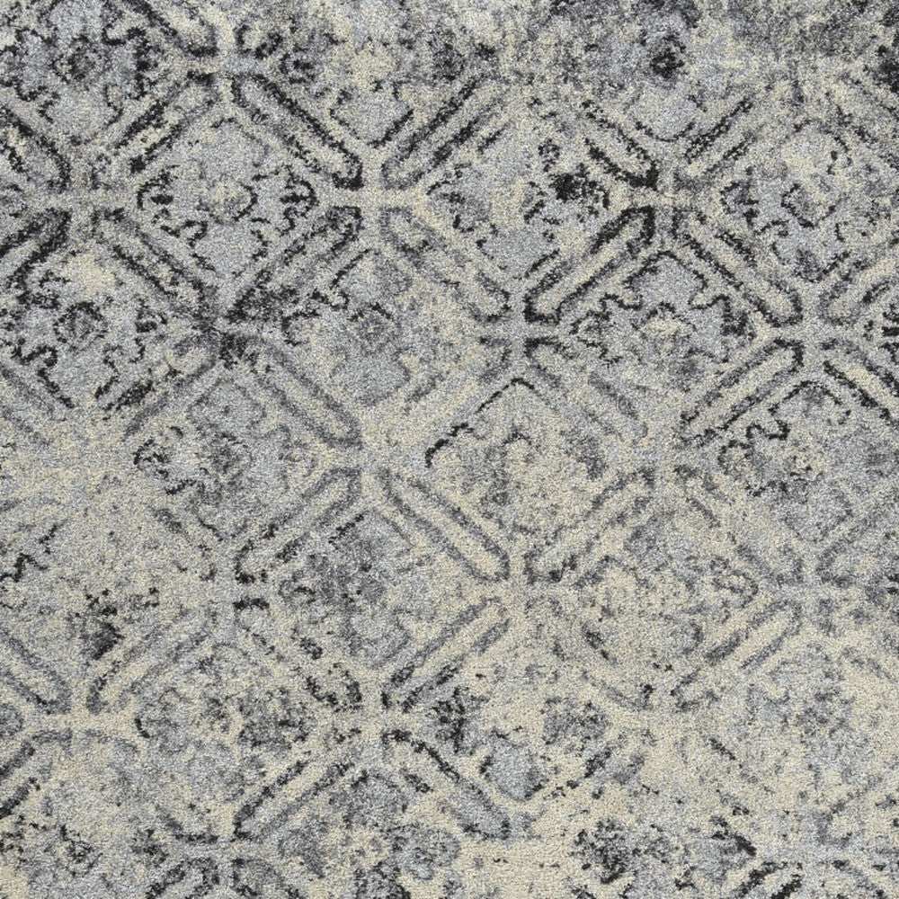 8' X 11' Grey Diamond Area Rug - Homeroots - Flyclothing LLC