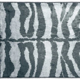 2' X 3' Grey Zebra Print Shag Handmade Non Skid Area Rug - Homeroots - Flyclothing LLC