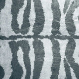 2' X 3' Grey Zebra Print Shag Handmade Non Skid Area Rug - Homeroots - Flyclothing LLC