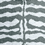 2' X 8' Grey Zebra Print Shag Handmade Non Skid Runner Rug - Homeroots - Flyclothing LLC