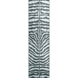 2' X 8' Grey Zebra Print Shag Handmade Non Skid Runner Rug - Homeroots - Flyclothing LLC