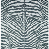 8' X 10' Grey Zebra Print Shag Handmade Non Skid Area Rug - Homeroots - Flyclothing LLC