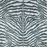 8' X 10' Grey Zebra Print Shag Handmade Non Skid Area Rug - Homeroots - Flyclothing LLC