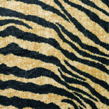 2' X 3' Black and Gold Animal Print Shag Handmade Non Skid Area Rug - Homeroots - Flyclothing LLC