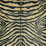 2' X 3' Black and Gold Animal Print Shag Handmade Non Skid Area Rug - Homeroots - Flyclothing LLC
