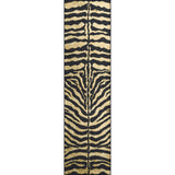 3' X 8' Black and Gold Animal Print Shag Handmade Non Skid Runner Rug - Homeroots - Flyclothing LLC