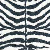 3' X 8' Black and White Zebra Print Shag Handmade Non Skid Runner Rug - Homeroots - Flyclothing LLC