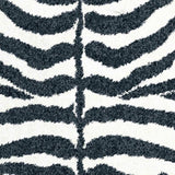 3' X 8' Black and White Zebra Print Shag Handmade Non Skid Runner Rug - Homeroots - Flyclothing LLC