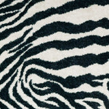 3' X 8' Black and White Zebra Print Shag Handmade Non Skid Runner Rug - Homeroots - Flyclothing LLC
