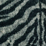 5' X 8' Black and Gray Zebra Print Shag Handmade Non Skid Area Rug - Homeroots - Flyclothing LLC
