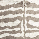 2' X 8' Mocha and Cream Zebra Print Shag Handmade Non Skid Runner Rug - Homeroots - Flyclothing LLC